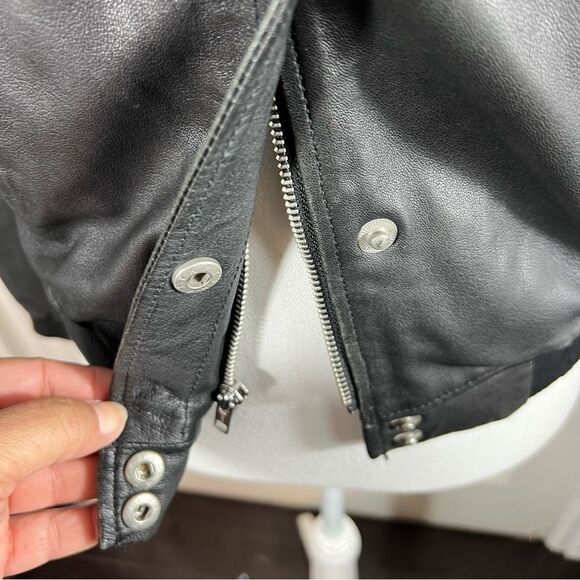 Maison Scotch Leather Bomber Jacket - Picture 12 of 13